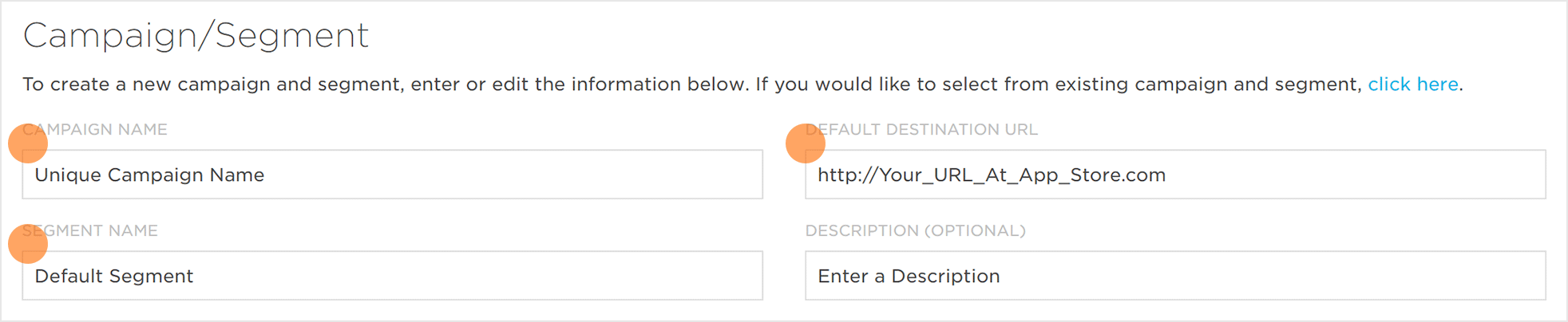 New Campaign Segment Settings