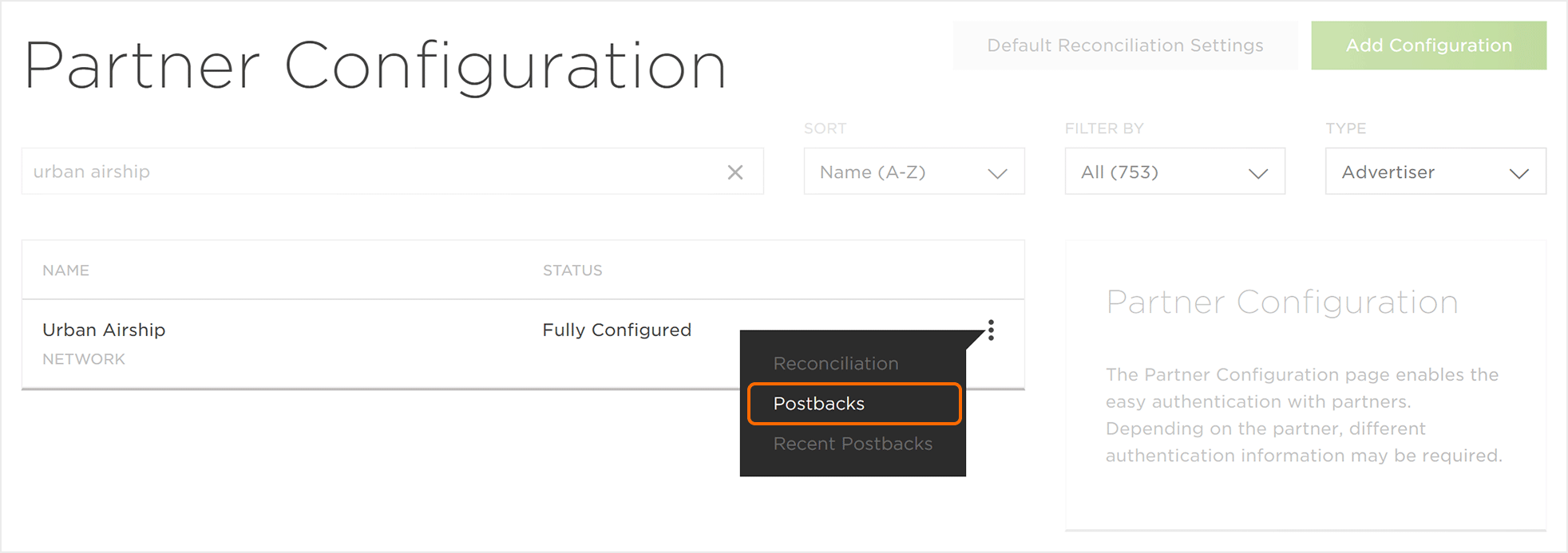 Network Tool Postback