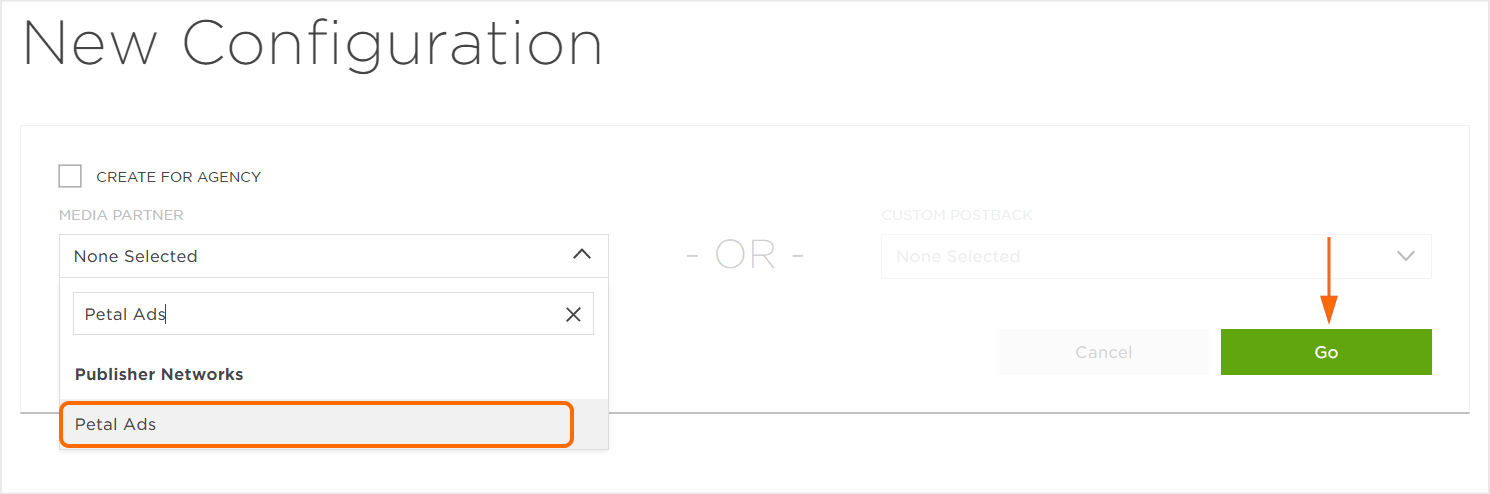 Add a Partner Configuration